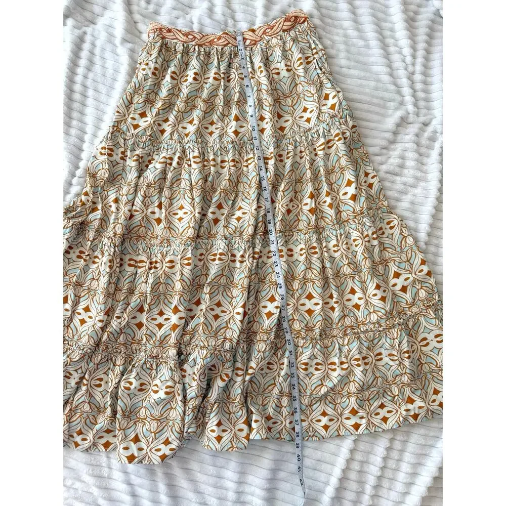 Agua by Agua Bendita NWT Calados Skirt Crop Top Set Large Macadamia Acara - Picture 16 of 16